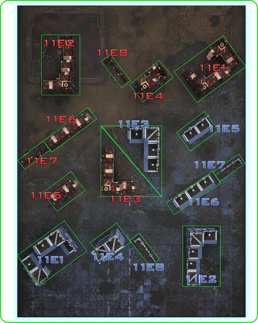 Full table set built to 11E tournament layouts - 1