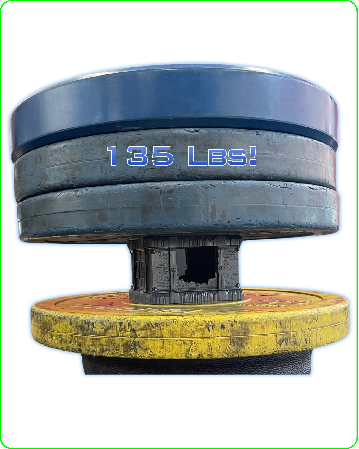 ABS terrain holding heavy weight to demonstrate durability